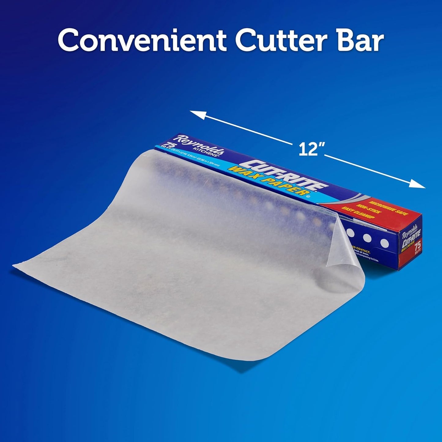 Reynolds Cut Rite Wax Paper, 75 Sq ft (23m x 302mm) (Pack of 4)