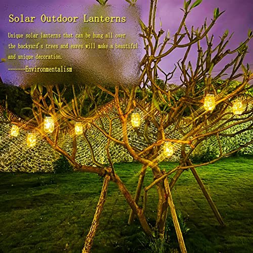 12 Pack Solar Mason Jar Lanterns Outdoor Waterproof Garden Lights - Variation of THIS listing