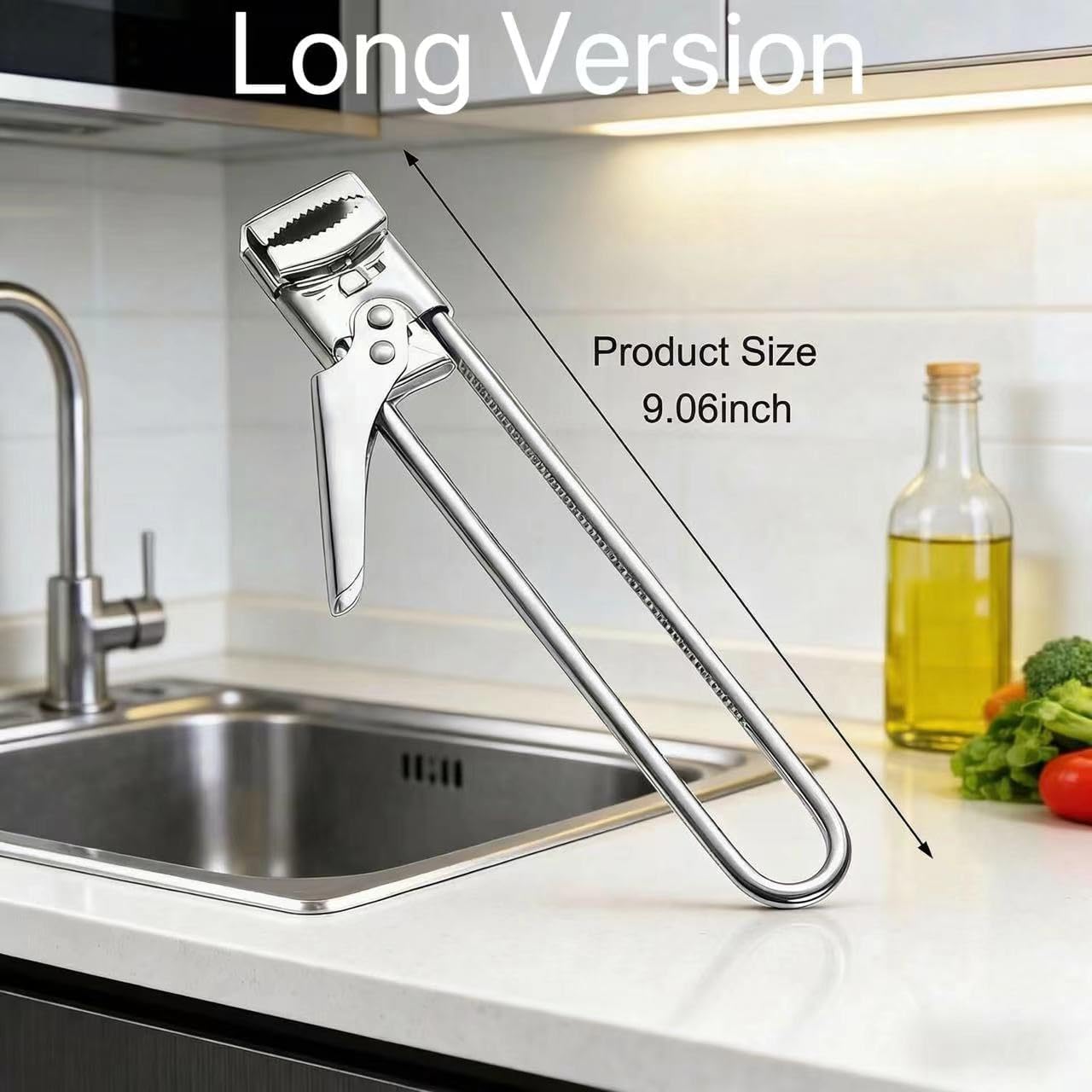Skiennix Stainless Steel Jar Opener - Adjustable & Multifunctional Tool for Weak Hands | Ideal for Seniors with Arthritis
