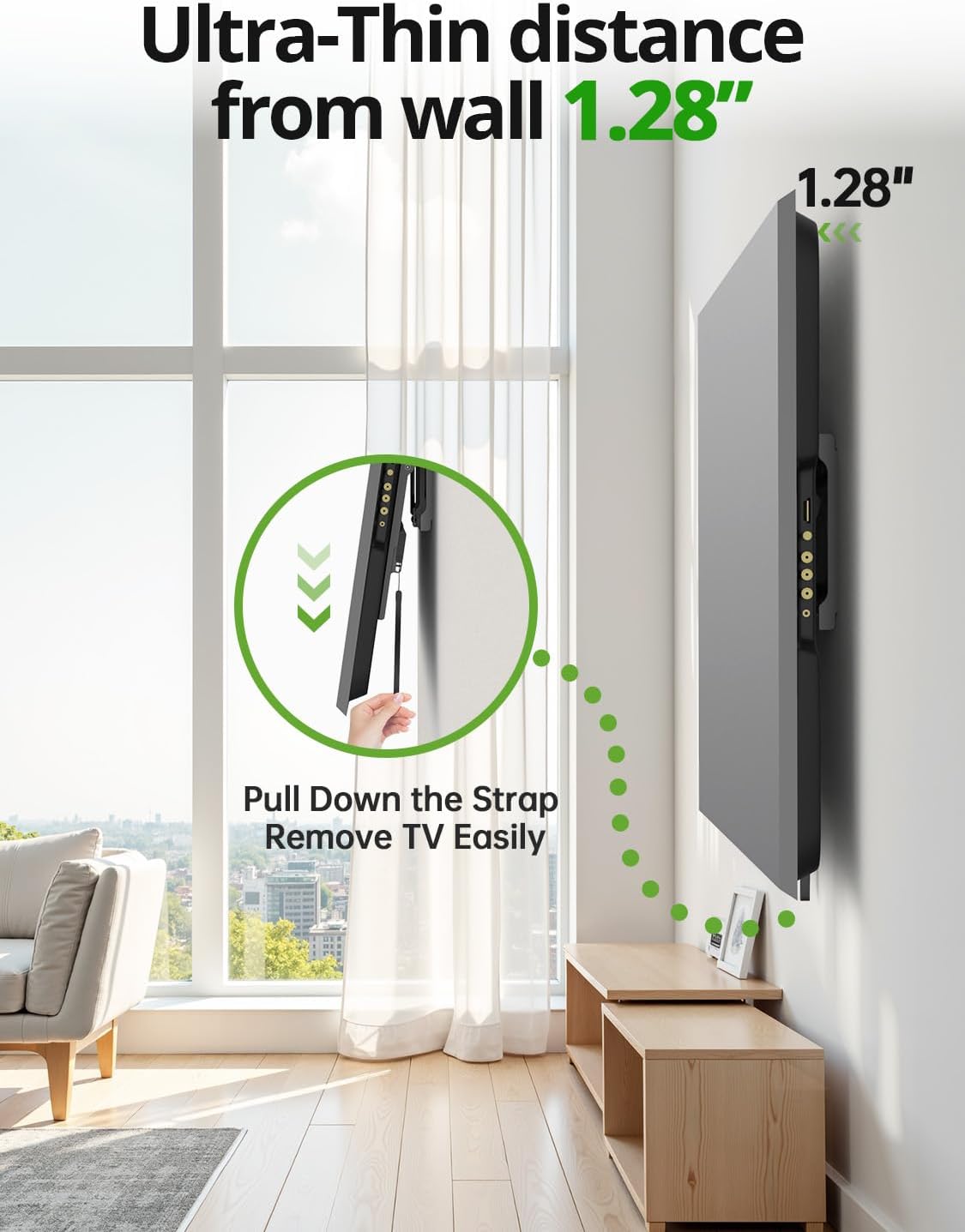 USX MOUNT Tilting TV Wall Mount - Fits 37"-95" Flat & Curved Screens | Max VESA 600x400mm, 132lbs Capacity