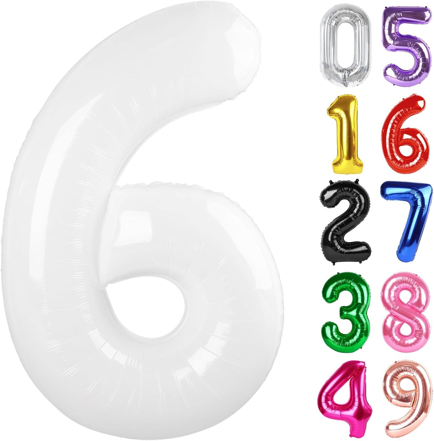 Number 6 Balloon by [Brand Name] - 40 Inch Giant Foil Balloon for 6th Birthday Party Decorations
