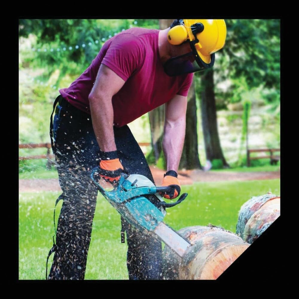 Oregon Chainsaw Safety Helmet with Visor - Protective Combo Set in Yellow