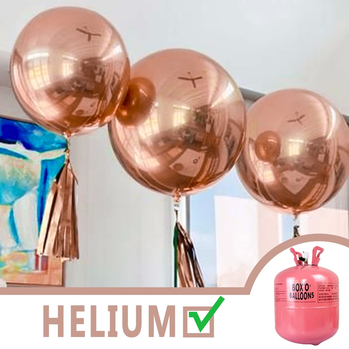 PartyWoo Rose Gold Balloons 4pcs 36 Inch Metallic Chrome Rose Gold Balloons for Wedding Anniversary Sweet 16 Baby Shower Bridal Shower Bridgerton Floral Birthday Party Decorations Rose Gold-G107
