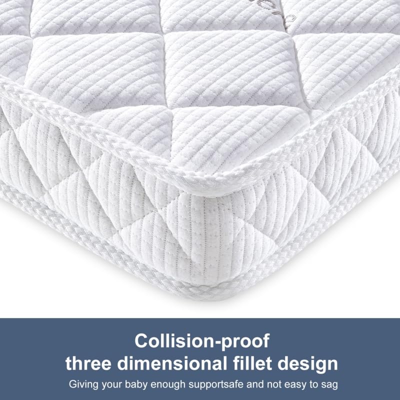 Pack and Play Mattress - 38" x 26"- Premium Knitted Fabric Safety