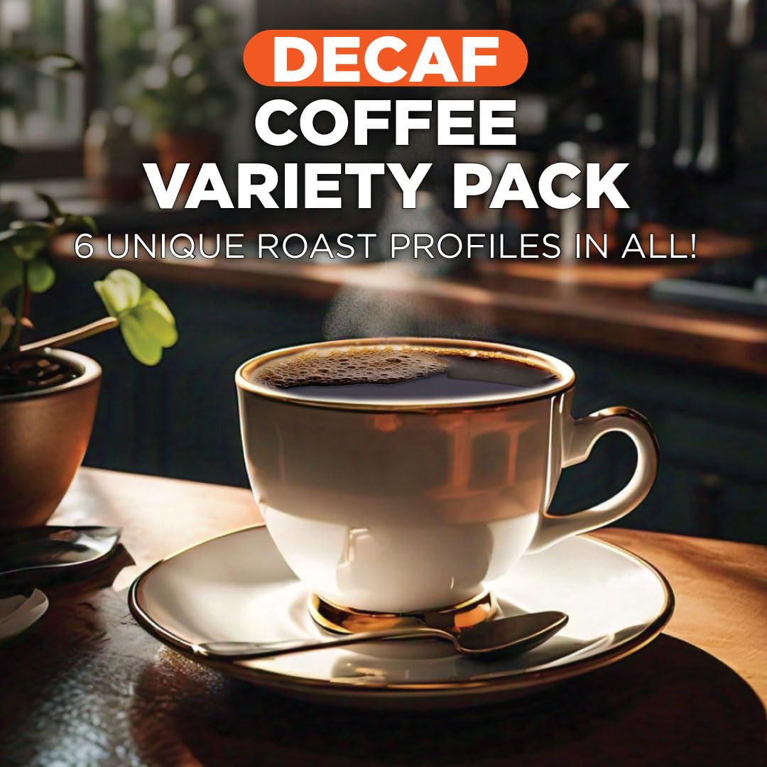 Maud's Decaf Coffee Pods Variety Pack - 54 Count of 6 Assorted Dark & Medium Roasts | 100% Arabica, Compatible with Keurig