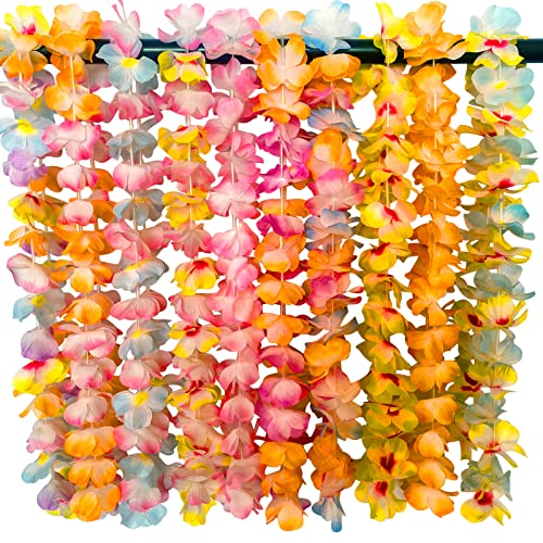 200 Pcs Vibrant Hawaiian Leis Necklaces for Luau & Tropical Party Decorations