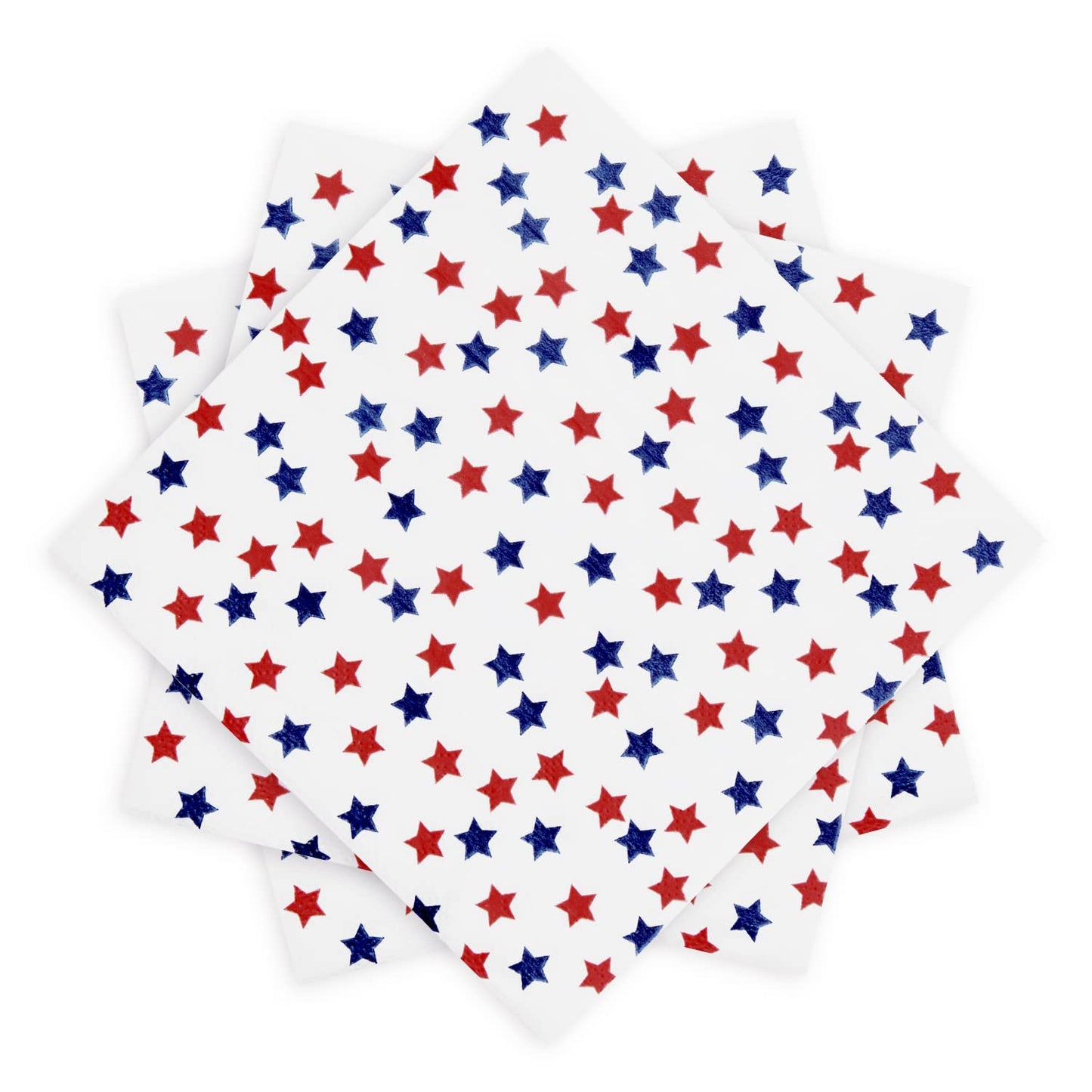 Patriotic Party Supplies 4th of JULY paper napkins 60Count 6.5 x 6.5 inch Americana Stars Cocktail Napkins for Parties,Veterans Day Election Day 4th of July Independence Day Decorations