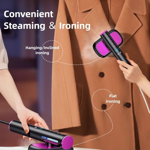 AUHKO Travel Steamer - Smart Garment Iron with AI Temperature Sensing & LED Monitoring | 1200 Watts Portable Wrinkle Remover