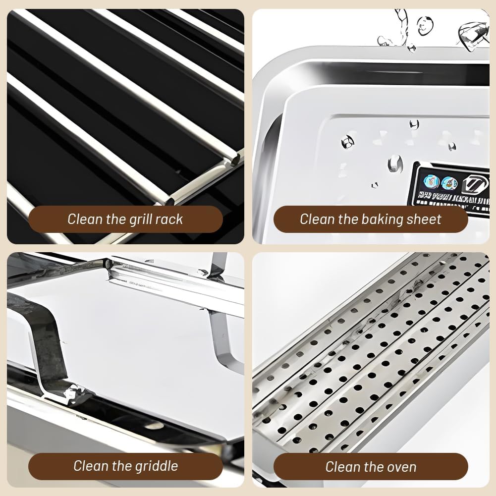 Skiennix Heavy-Duty Grill Brush - Stainless Steel Wire Scraper for Outdoor BBQ Cleaning