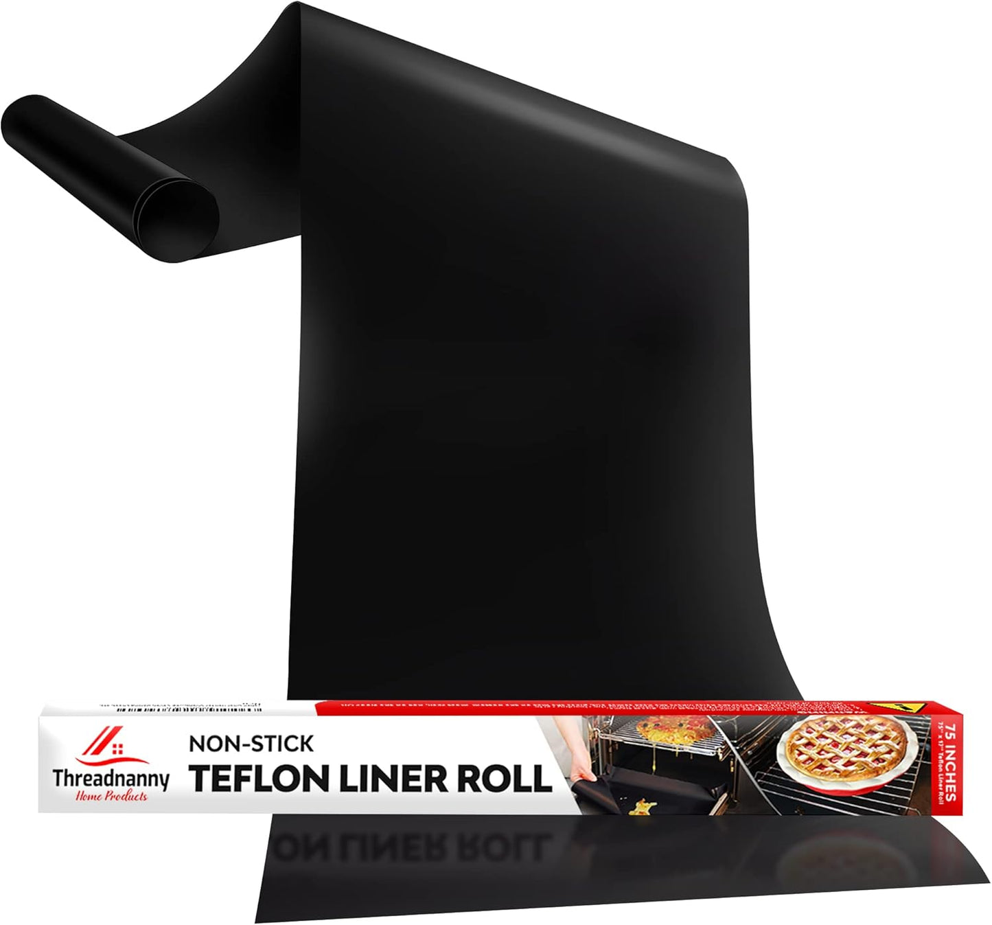 Teflon Liner Roll - Custom Cut Non-Stick Mat for Ovens, Stovetops & Grills (75” x 17”)