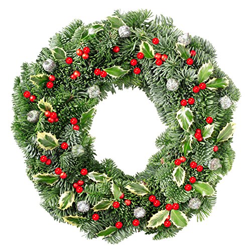 BBTO 100 Pcs Artificial Holly Berries (Dark Red, Red) on Wire Stems for Christmas Decor