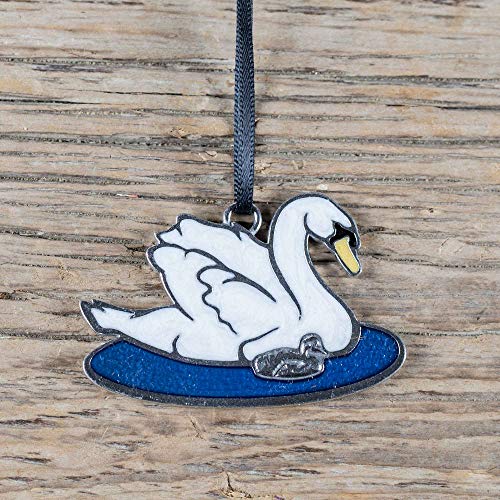 DANFORTH Pewter Swan Ornament Handcrafted USA Christmas Decor Gift