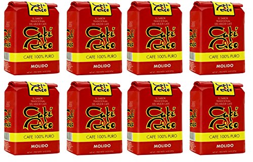 Café Rico Ground Coffee Medium-Dark Roast - 14 oz Pack of 8, Unflavored