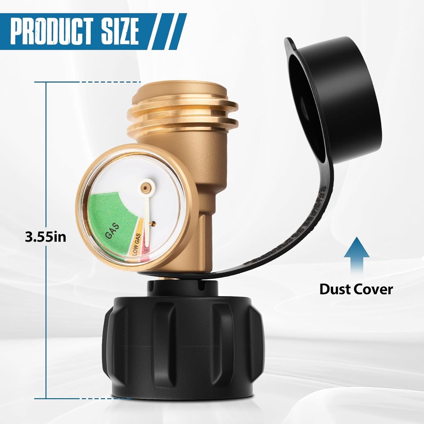 Siziviki Propane Tank Gauge Level Indicator - Leak Detector & Gas Pressure Meter for 5-40 lb Tanks | Universal QCC-1 Connection