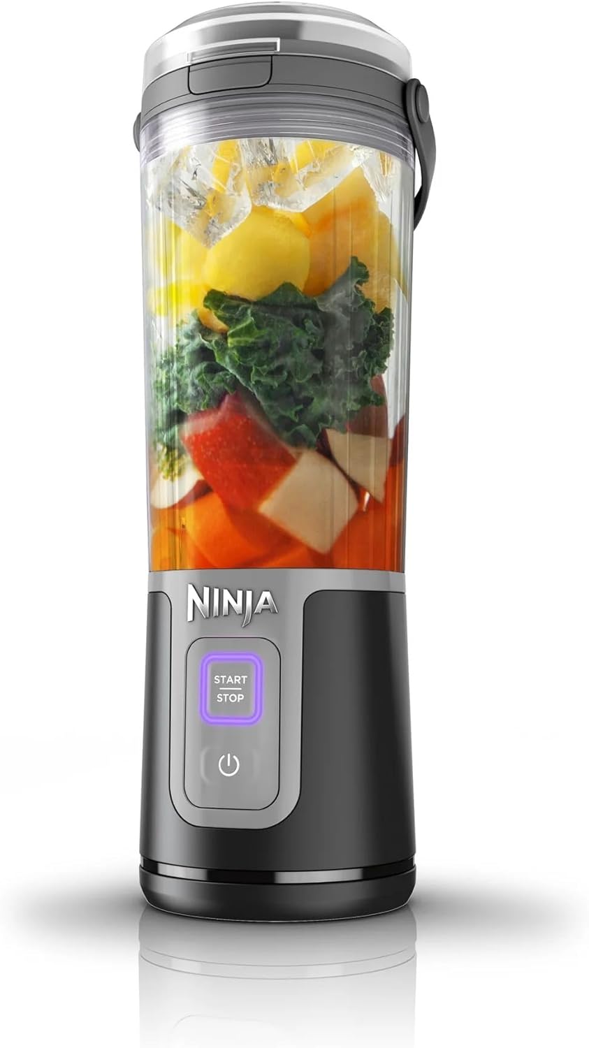 Ninja Blast Portable Blender - 16 oz. Cordless, USB-C Rechargeable, Leak-Proof Lid | Perfect for Smoothies (Black)