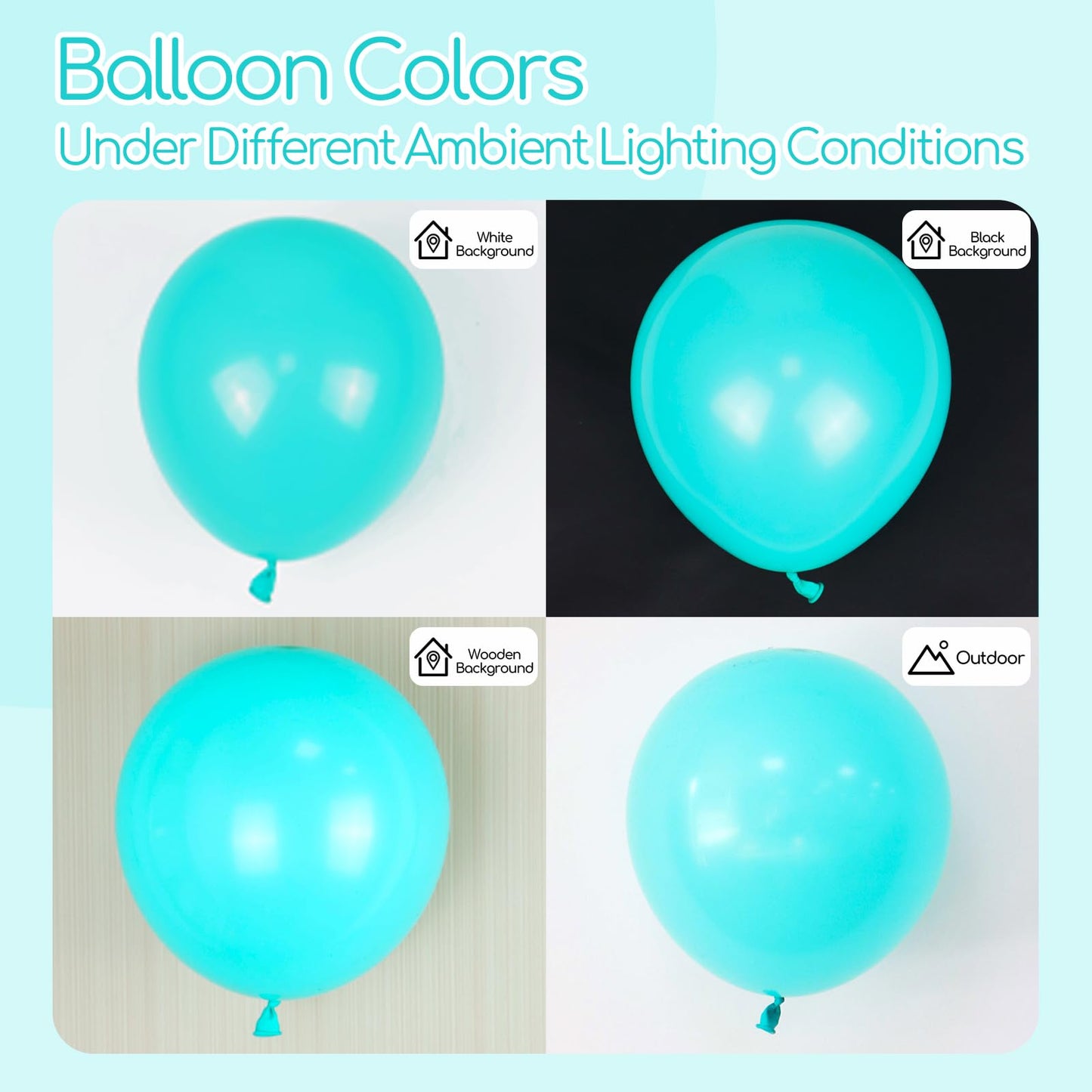 Teal Balloons 12 inch, Turquoise Latex Balloons 50pcs Party Balloons for Birthday Wedding Baby Shower Gender Reveal Bridal Birthday Party Decorations