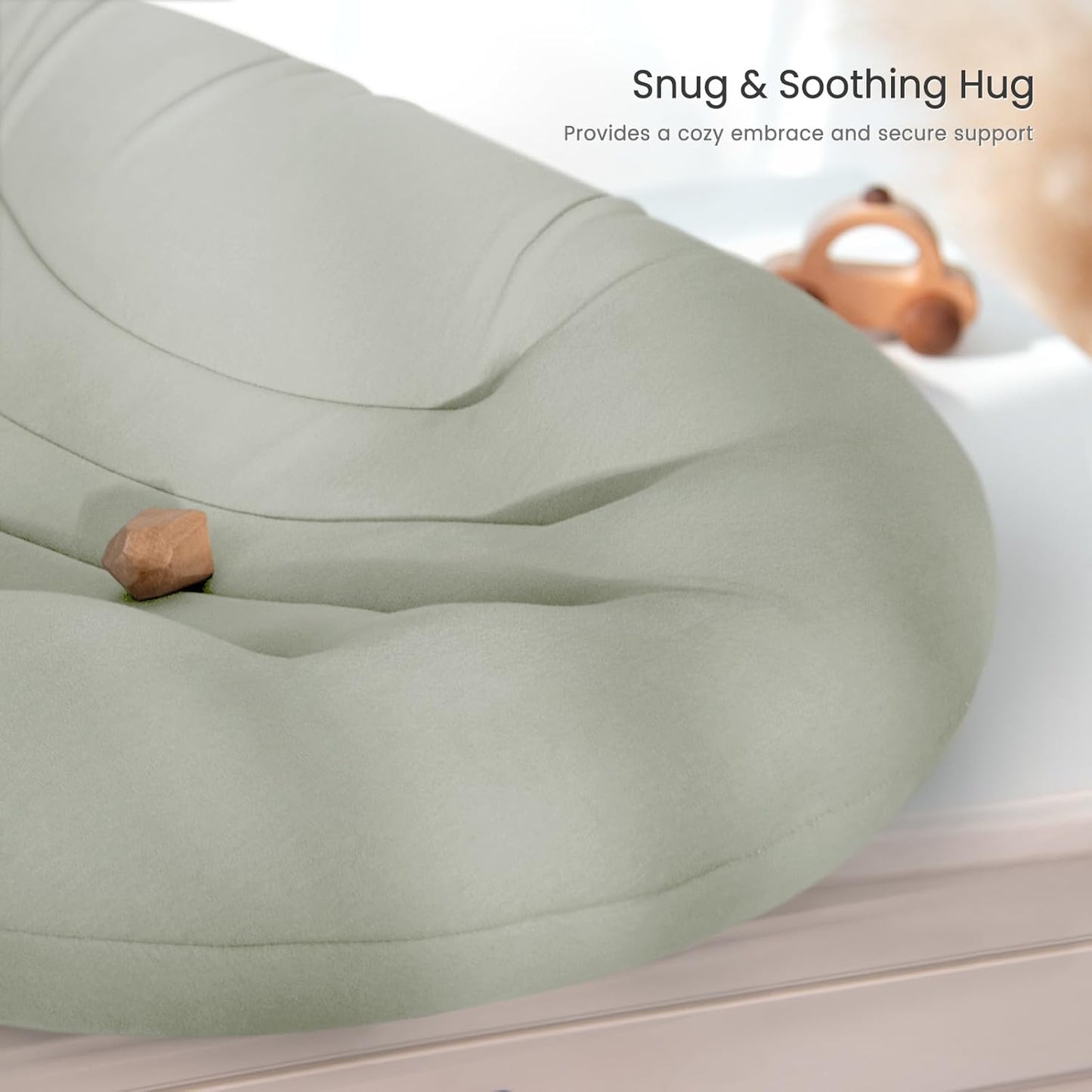 Skiennix Baby Lounger - Portable & Lightweight Pillow for Tummy Time & Diaper Changes | Skin-Friendly for 0-12 Months