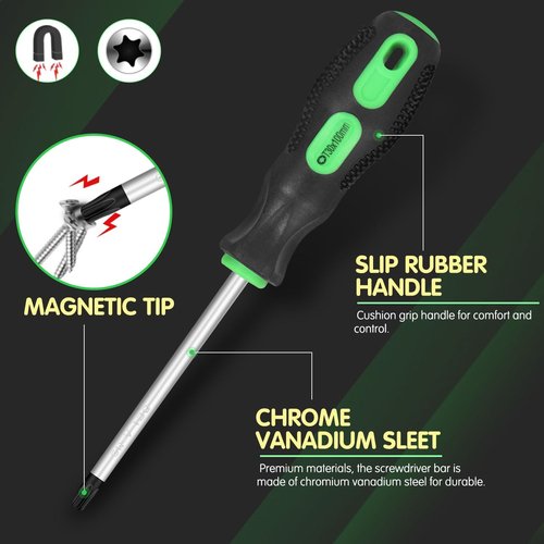 GURADESIGN 7-Piece Magnetic Torx Screwdriver Set | T8 to T30 Star Screwdrivers for Precision Tasks