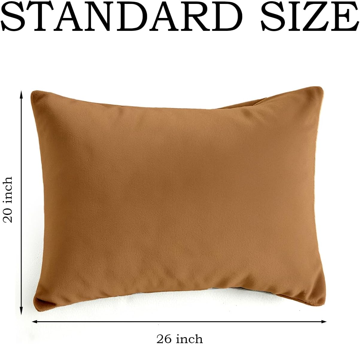 Q&J Fabric Co. Standard Pillow Cases Set of 2 - Soft Brushed Microfiber, Wrinkle-Free | 20x26'', Pumpkin Orange
