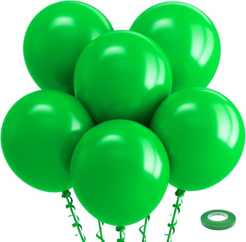 Bezente Green Balloons - 18 Inch Thick Light Green Latex Balloons | 30 Pack for Parties & Events