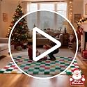 Boshengya Christmas Checkered Rug 6x9 ft Red & Yellow Holiday Fuzzy Carpet