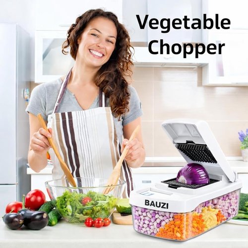 12-in-1 ABS Vegetable Chopper by [Brand Name] - Multifunctional Onion Cutter & Food Slicer | BPA-Free Kitchen Gadget