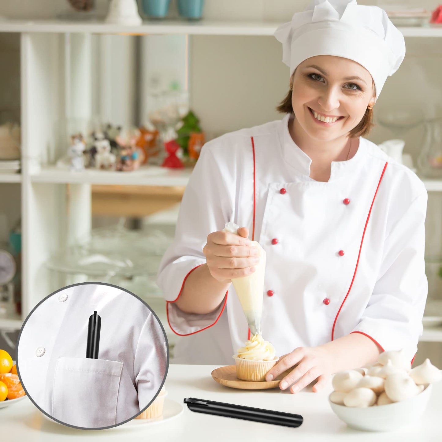 Scraper Tool Kitchen, Bread Crumb Catcher, Portable Stainless Steel Table Serveware Crumbers, Server Accessories for Waitress, Waiters, Restaurant Table Clean Tool Accessories (20 PACK, Black)