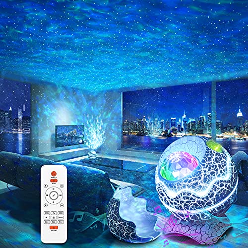 Rossetta Galaxy Star Night Light Projector - White Nebula Lights for Kid's Room