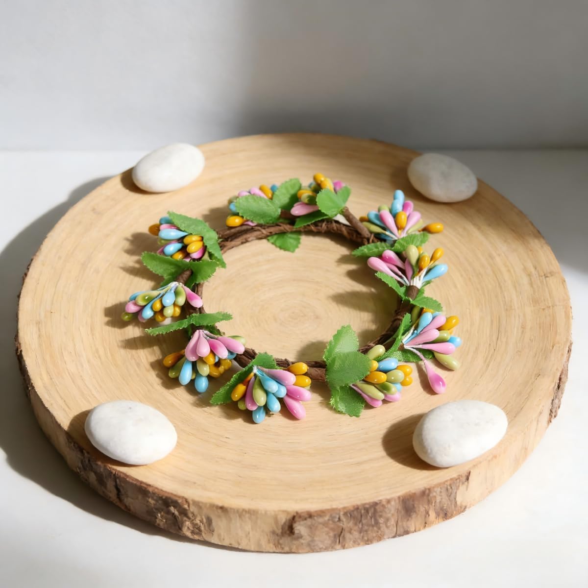 Skiennix Easter Wreath - Decorative Artificial Eggs for Spring & Summer Home Decor | 2.56-Inch Diameter