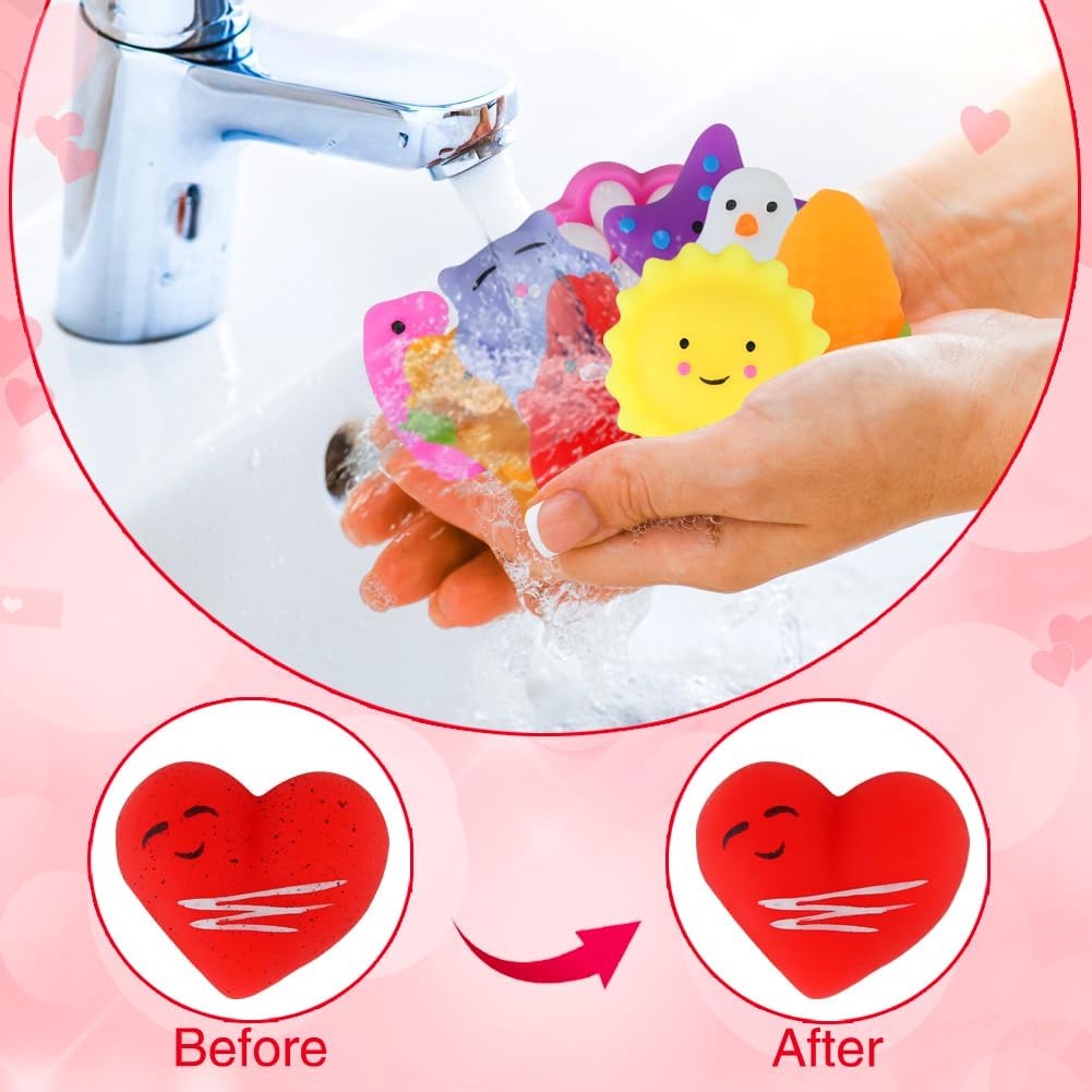 Kawaii Squishy Toys - 28 Pack Mochi Fidget Toys with Cards | Perfect for Goodie Bags & Party Favors