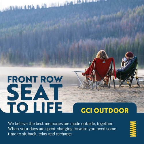 GCI Outdoor Puff Rocker - Comfortable Amethyst Folding Chair for Relaxation