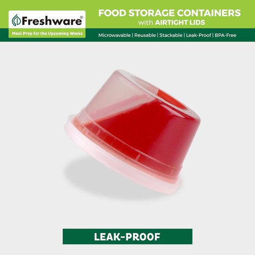 Freshware Food Storage Containers - 12 oz Leakproof Deli Containers with Lids | BPA Free & Stackable | 50 Set