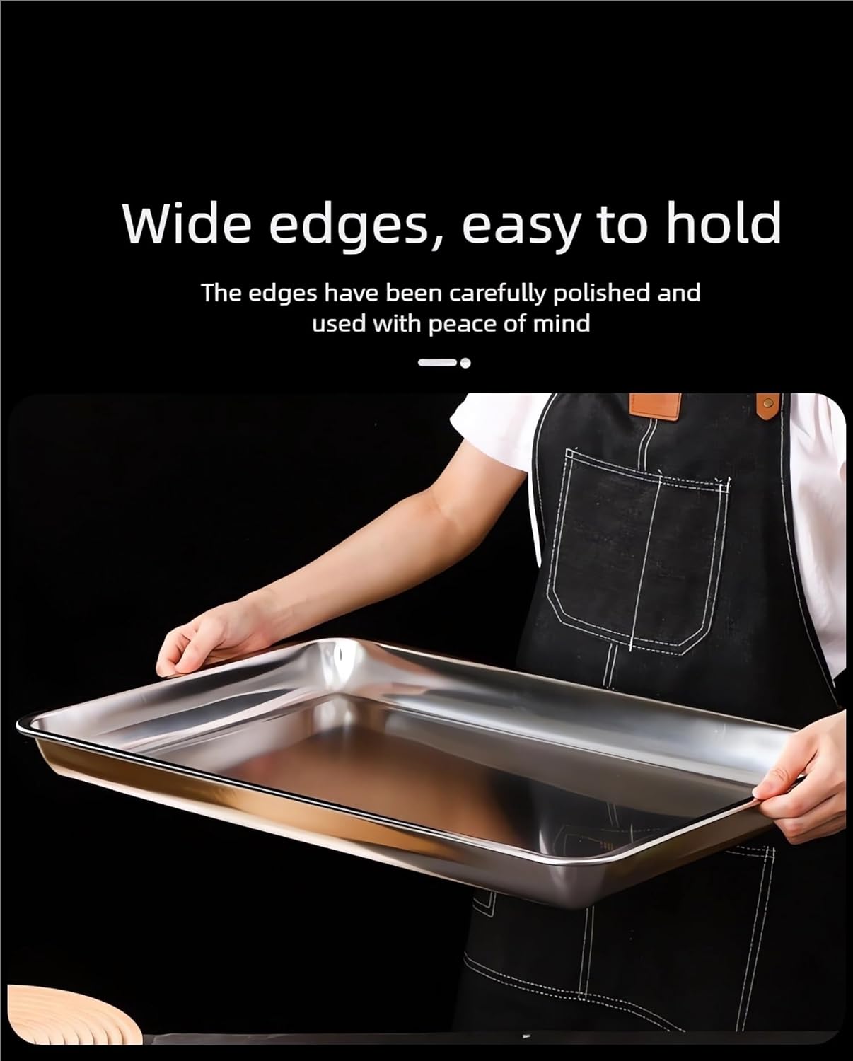 Regine Switzerland Extra Large 304 Stainless Steel Baking Pan Set - 2-Pack Non-Toxic Bakeware (1 Solid & 1 Perforated)