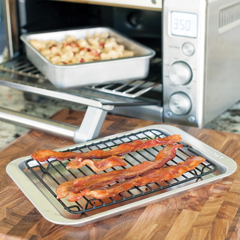 Nordic Ware Naturals 3-Piece Compact Pan Set | Toaster Oven & Air Fryer Safe | Perfect for 1-2 Portions