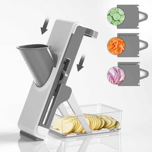 Eletronova Mandoline Slicer - Versatile Kitchen Vegetable Cutter | Grey, White & Green, Blue Options
