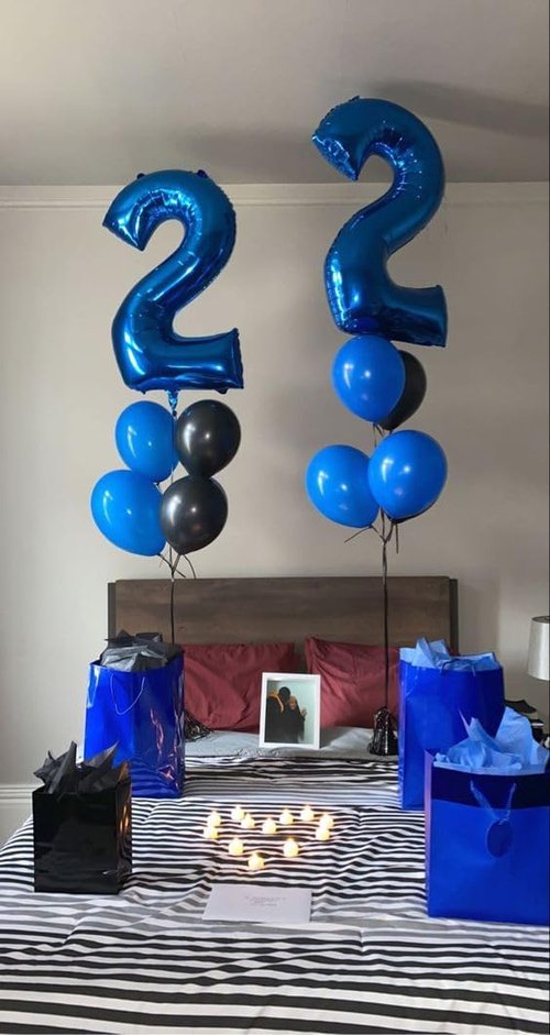 Big 23 Balloons - 40 Inch Dark Blue Number Balloons for Birthday, Party, Wedding & Graduation Celebrations
