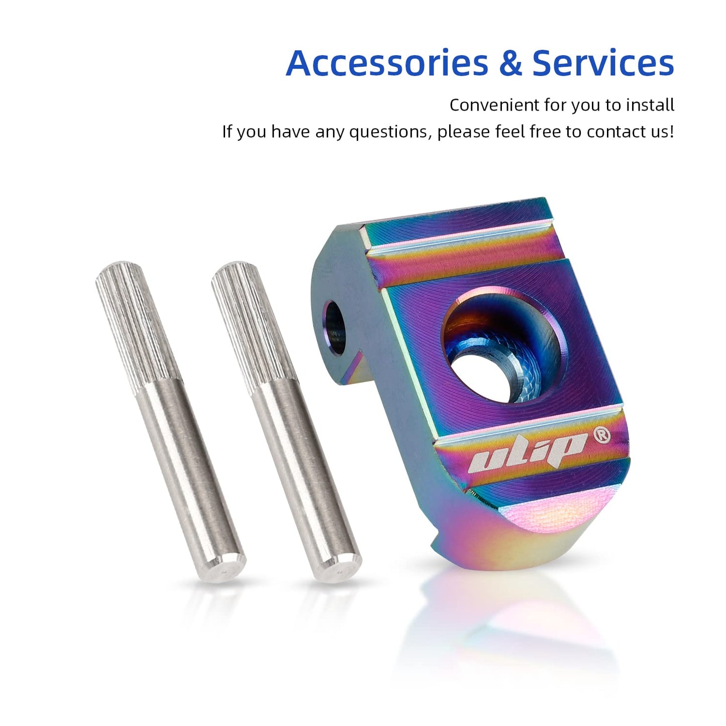 ulip Scooter 304 Stainless Steel Front Folding Lock Buckle Latch with 2 PCS Pins Replacement Parts for Xiaomi M365 Pro Pro2 1S MI3 Essential Lite Scooter(Multicolor)