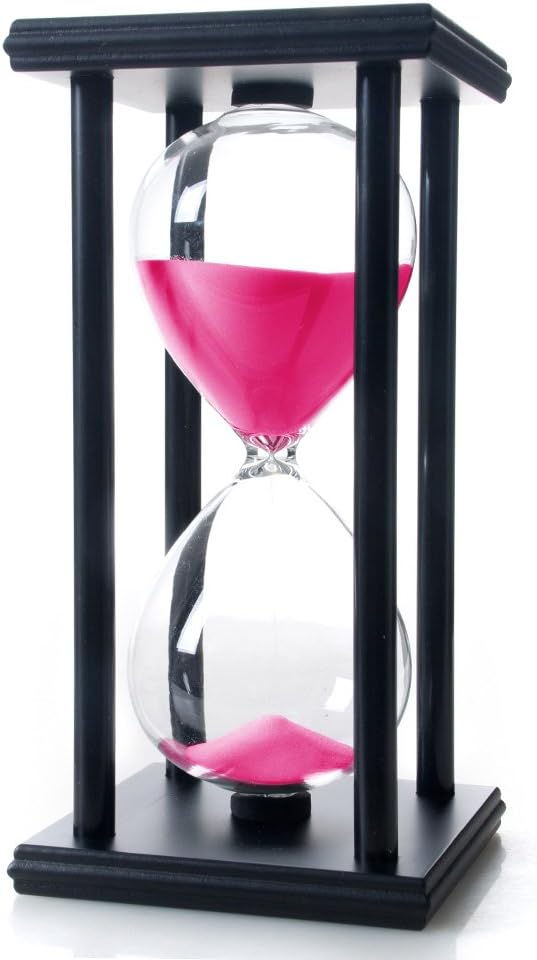 60-Minute Wood Sand Timer Hourglass | Bellaware White Decorative Timer