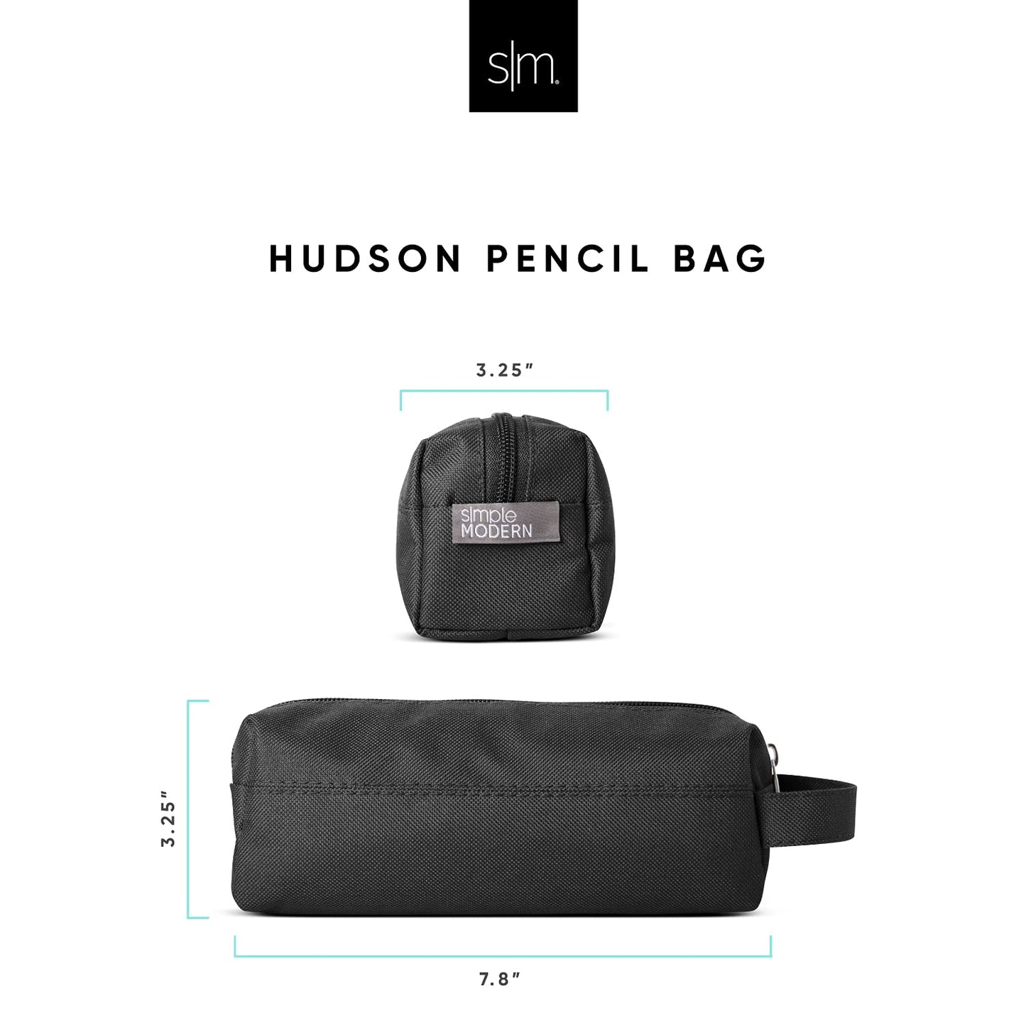 Simple Modern Pencil Case, Pouch, Box for School | Kids Durable Bag Organizer for Office, Makeup and Travel Supplies| Polyester Zip Pouch | Hudson Collection | Dinosaur Roar
