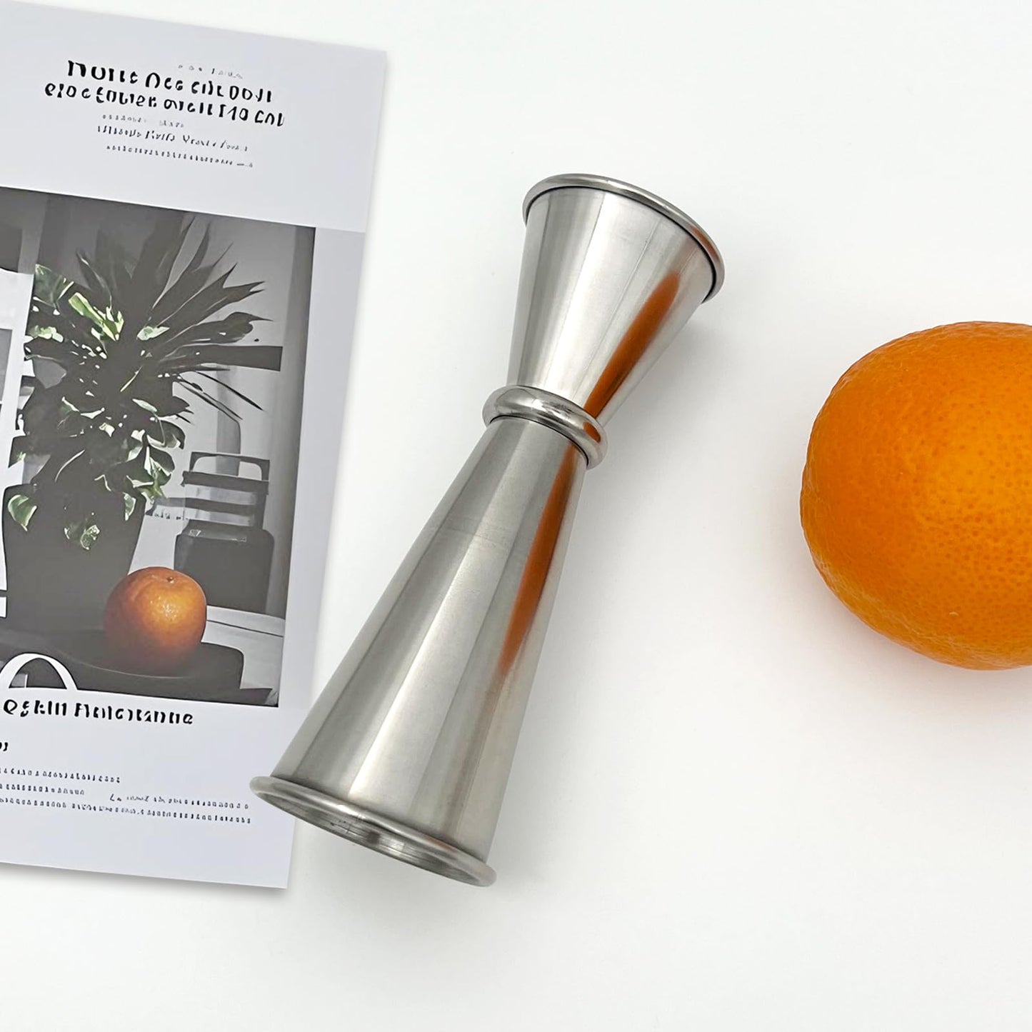 Premium Japanese Style Double Jigger for Bartending – 1 oz / 2 oz Stainless Steel Cocktail Jigger with Internal Measurements – 304 Food-Grade Steel, Bar Tool for Home or Professional Use