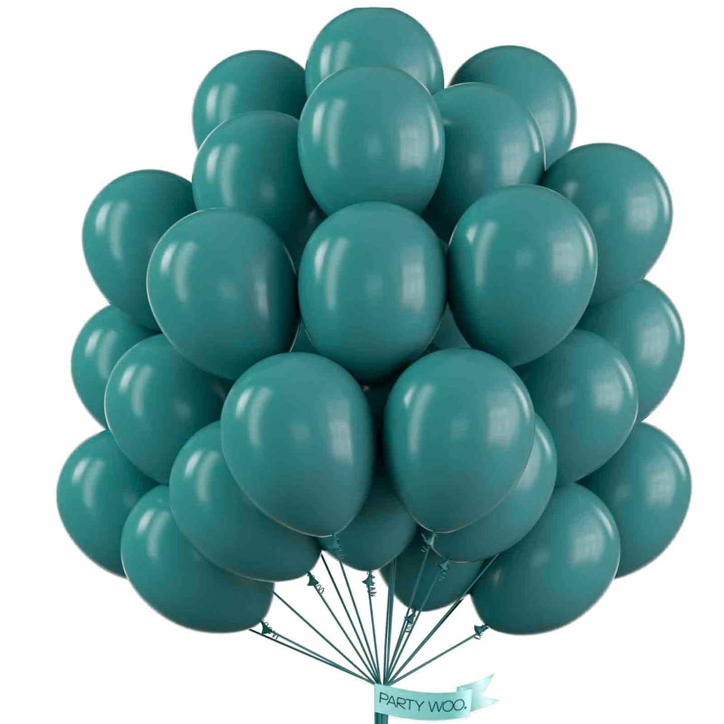 PartyWoo Slate Blue Balloons 50 pcs 12 Inch Dusty Blue Green Balloons for Graduation Baby Shower Wedding Birthday Under the Sea Gender Reveal Boho Party Decorations Blue-F22
