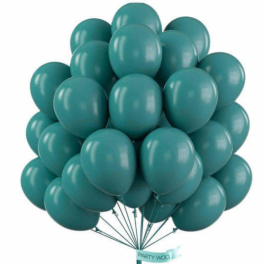 PartyWoo Slate Blue Balloons 50 pcs 12 Inch Dusty Blue Green Balloons for Graduation Baby Shower Wedding Birthday Under the Sea Gender Reveal Boho Party Decorations Blue-F22