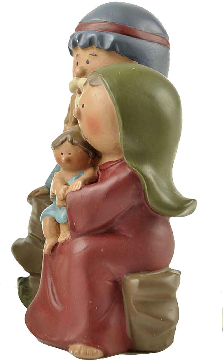 Miniature Holy Family Nativity Figurine - 2.56 Inch Tabletop Christmas Decoration