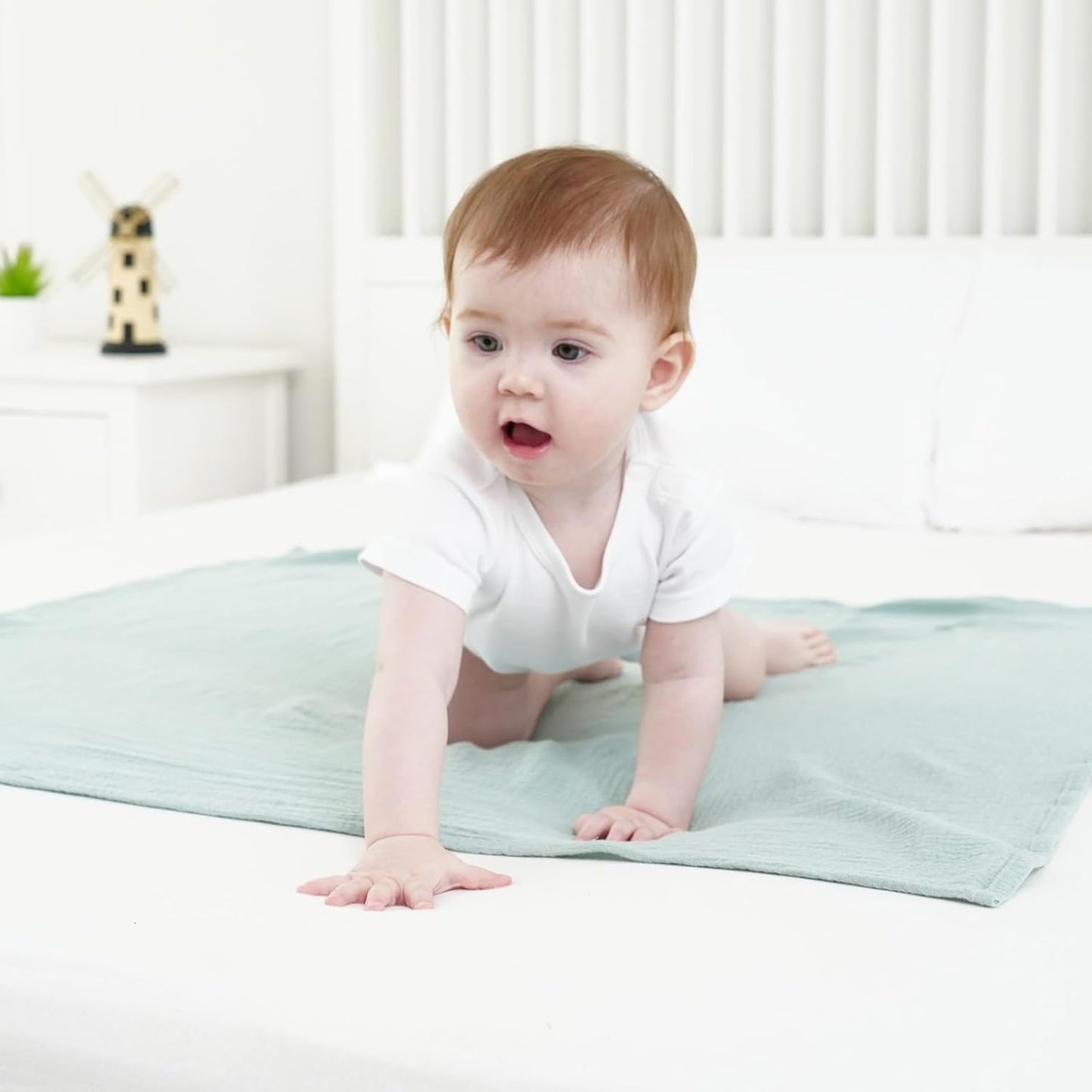 Muslin Swaddle Blankets - 100% Cotton Soft & Breathable Newborn Receiving Blankets | 2 Pack, Large 40 x 40 Inches