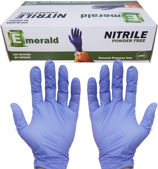 Skiennix Emerald Nitrile Gloves - Powder-Free Protection | 100 Count, Size G