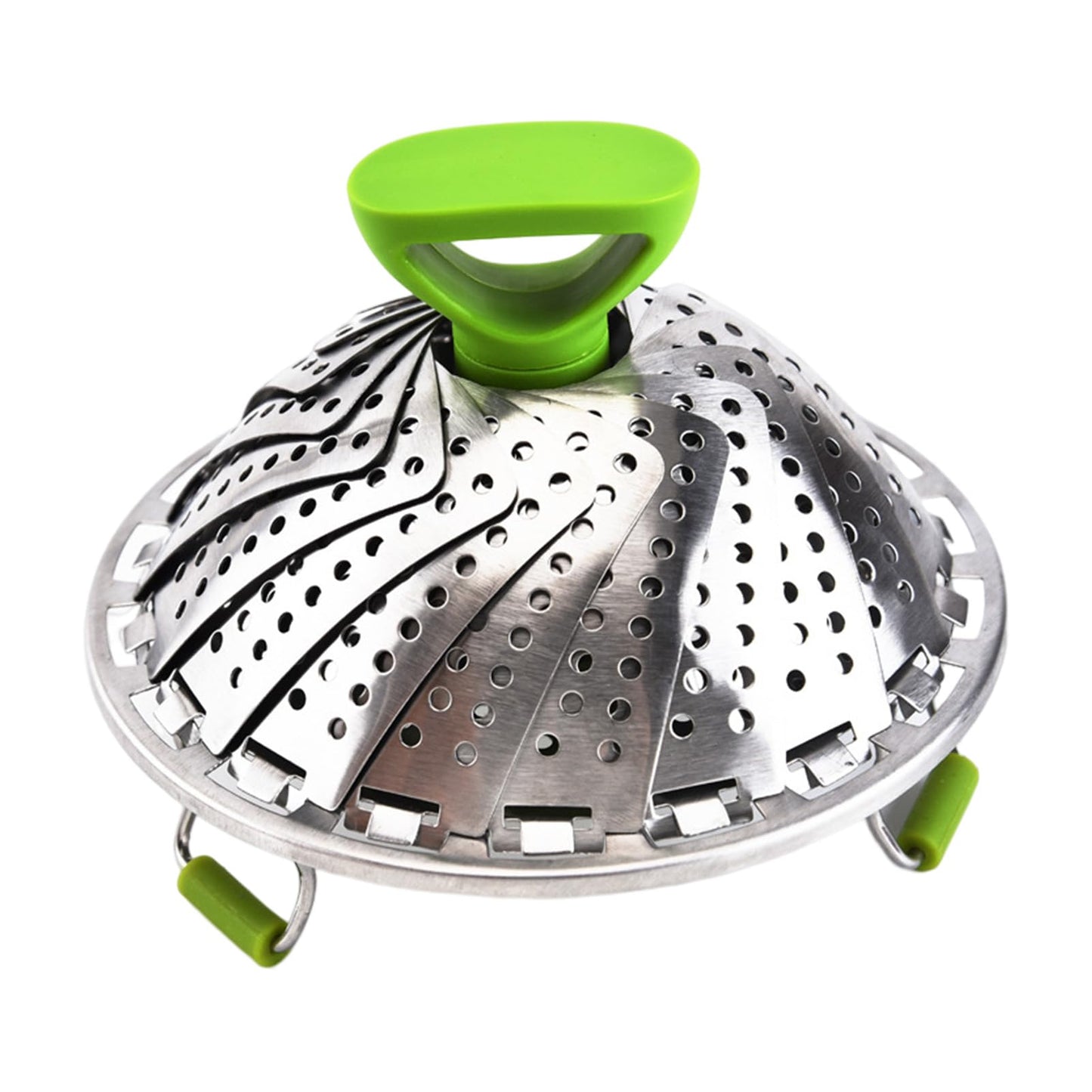 Stainless Steel Expandable Steamer Basket, Adjustable Folding Insert with Handle, Fits Pots from 5.51" to 9.1", Perfect for Cooking Seafood, Vegetables, and Fruits