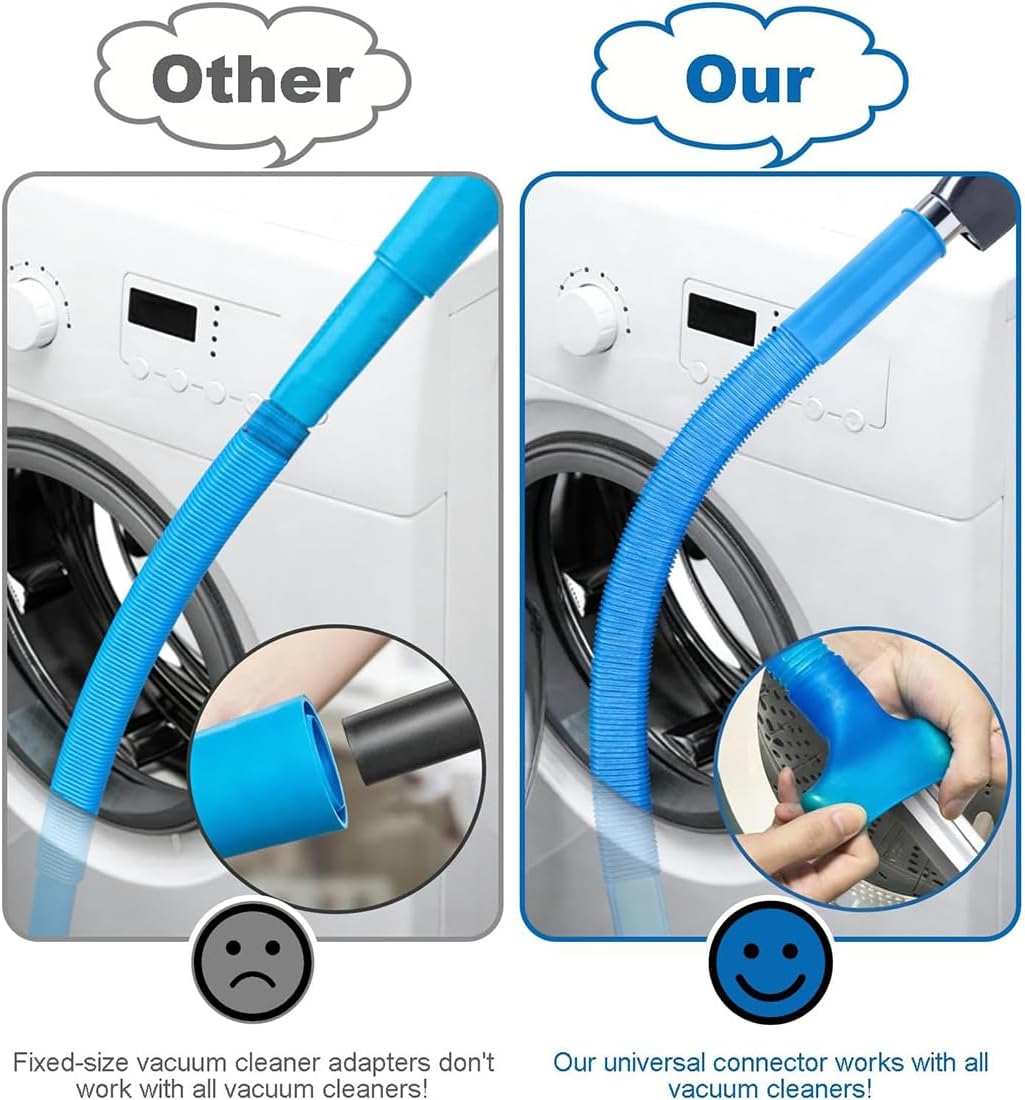 Upgraded Dryer Vacuum Hose Attachment by [Brand Name] - Universal Vent Cleaner Kit for Deep Cleaning Ducts & Lint Removal