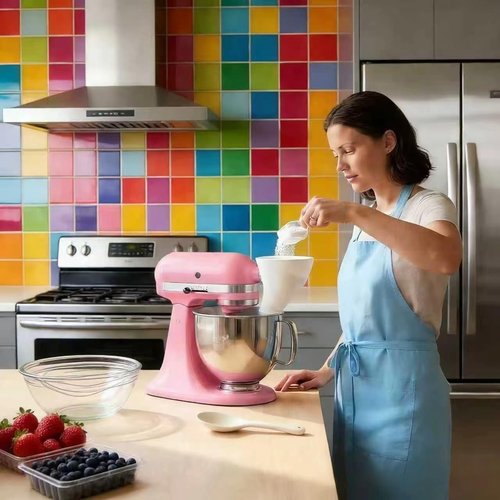 **KitchenAid Flour Funnel - Easy-Pour Mixer Attachment for 4.5-5 Qt Tilt-Head Mixers | Prevents Spills**