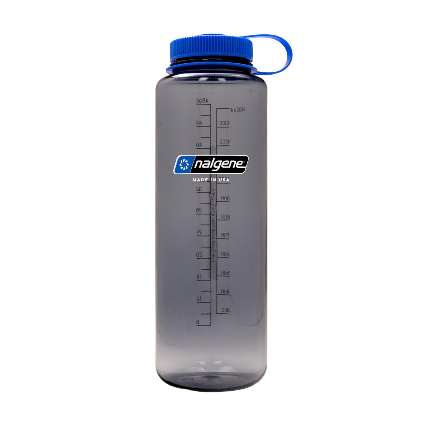 Nalgene 48 oz Wide Mouth Silo Water Bottle | BPA-Free, Durable & Leak Proof, Large & Lightweight for Hiking, Gym & Sports, Grey