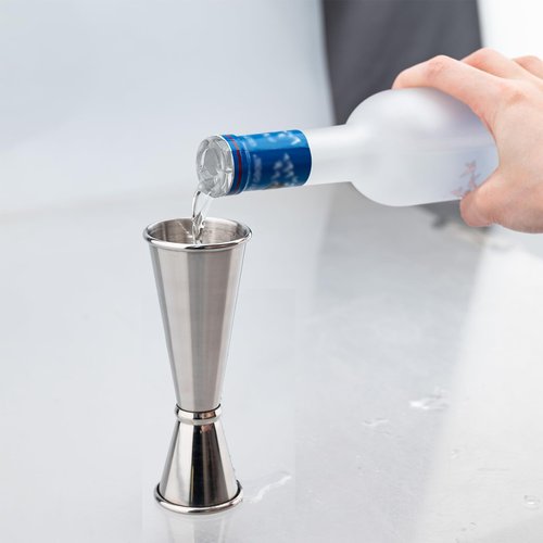 Jigger for Bartending, Cocktail Jigger 2 oz 1 oz with Measurements Inside, 304 Stainless Steel Jigger, bar Accessories, Cocktail Measuring Cup, Silver